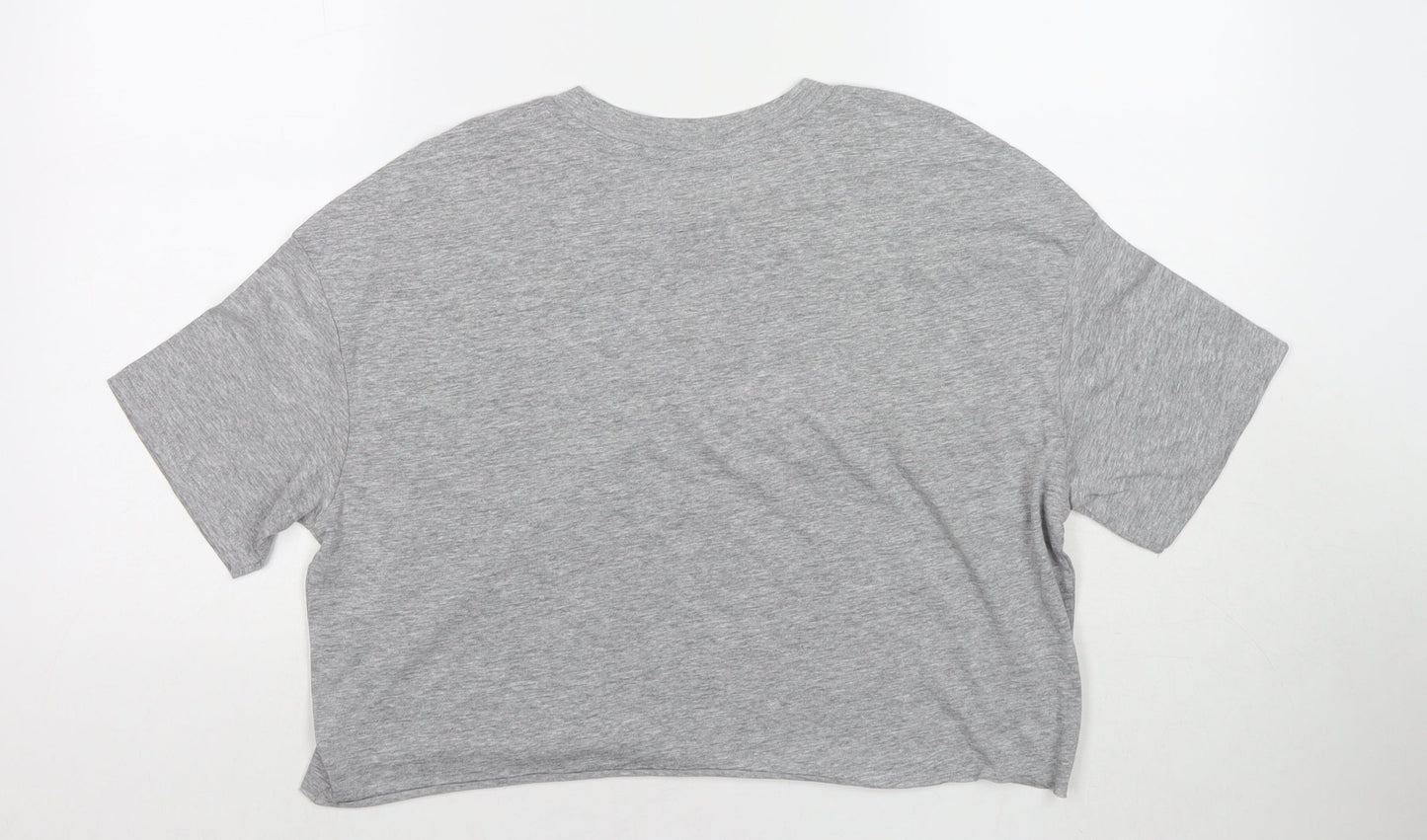 Womens UK Size M Lefties Grey Cropped T-Shirt