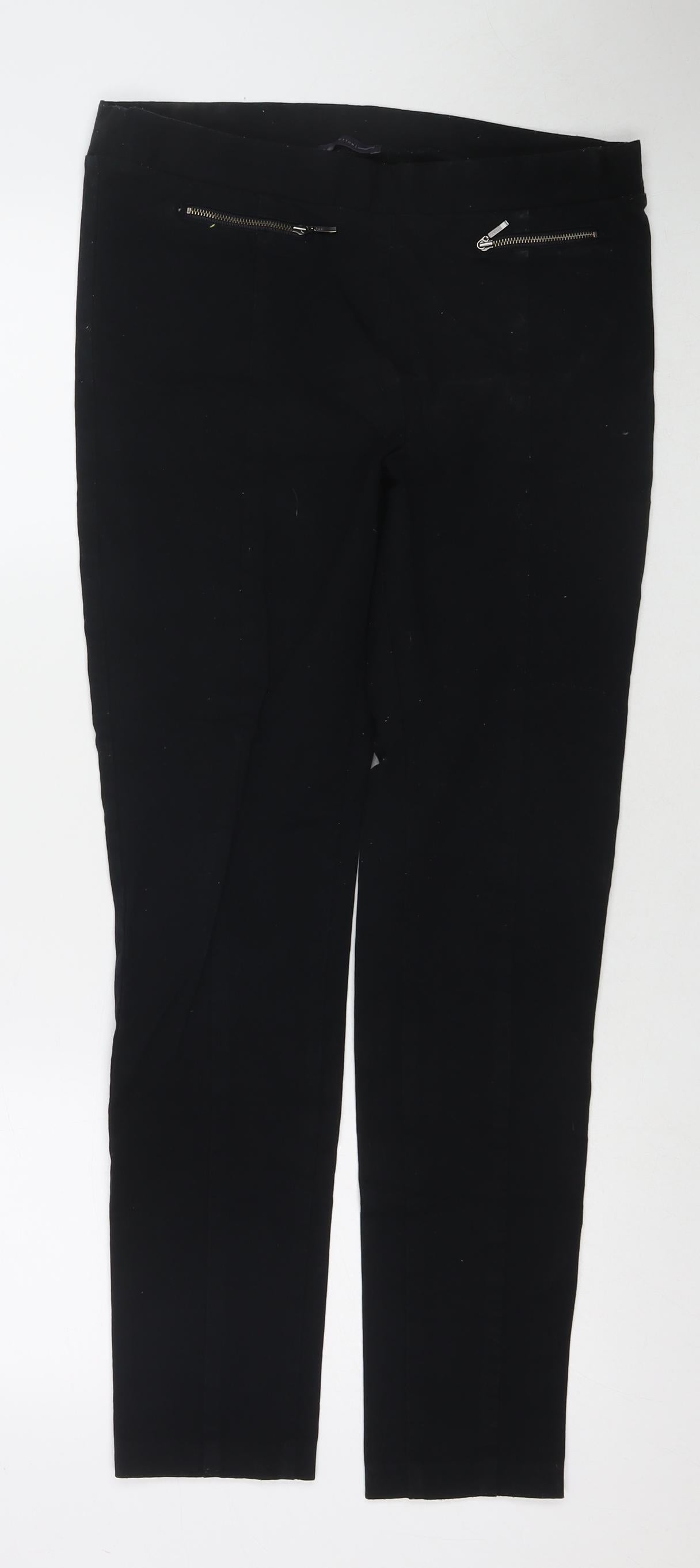 Womens UK Size 32 in Marks and Spencer Regular Fit  Black Trousers