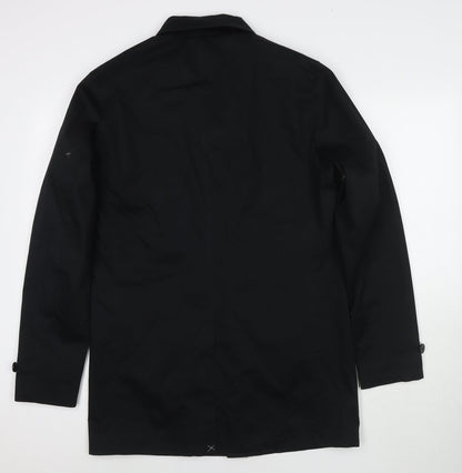 Mens UK Size S Marks and Spencer Black Overcoat