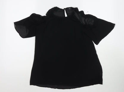 Womens UK Size 6 River Island Black Basic Blouse