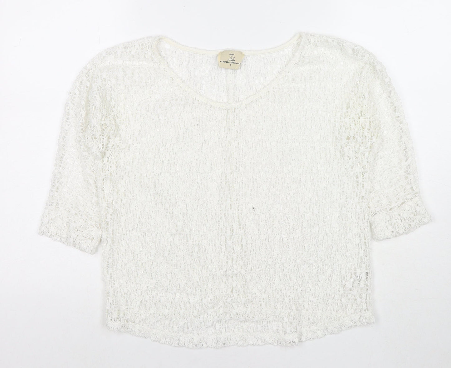 Womens UK Size 6 NEXT White Basic Blouse