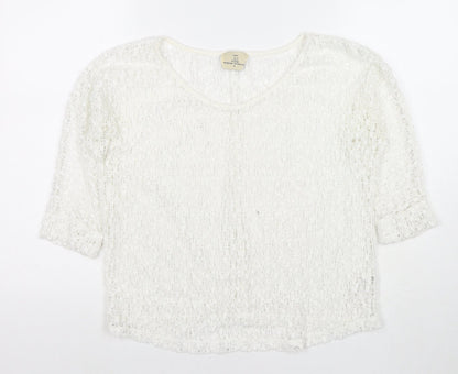 Womens UK Size 6 NEXT White Basic Blouse