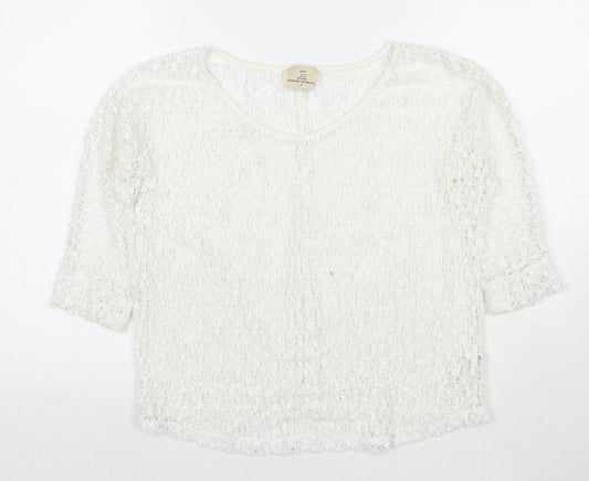 Womens UK Size 6 NEXT White Basic Blouse