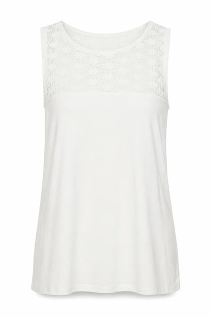 Womens UK Size 10 La Redoute White Basic Tank