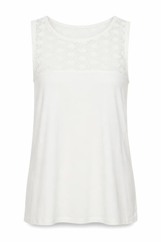 Womens UK Size 10 La Redoute White Basic Tank