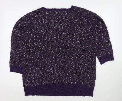 Womens UK Size L Bonmarché Purple Pullover Jumper