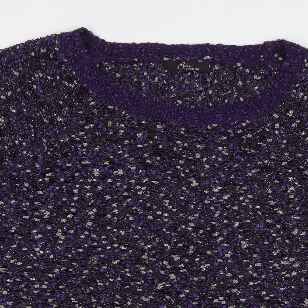 Womens UK Size L Bonmarché Purple Pullover Jumper