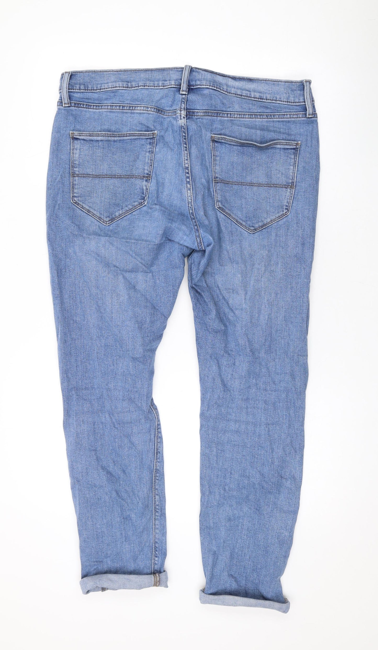 Womens UK Size 34 in Marks and Spencer Regular Fit Straight Blue Jeans