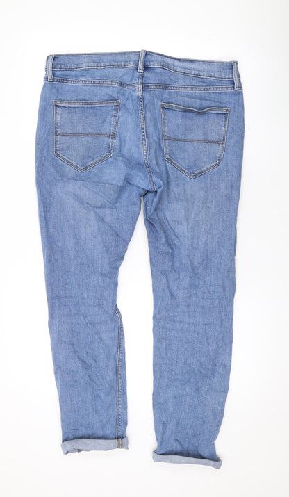 Womens UK Size 34 in Marks and Spencer Regular Fit Straight Blue Jeans