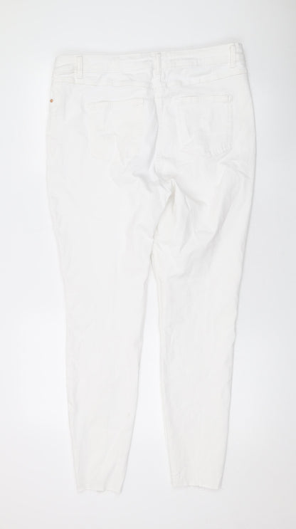 Womens UK Size 18 Papaya Regular Fit Skinny White Jeans