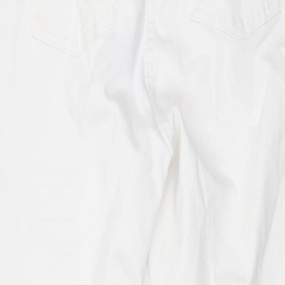 Womens UK Size 18 Papaya Regular Fit Skinny White Jeans