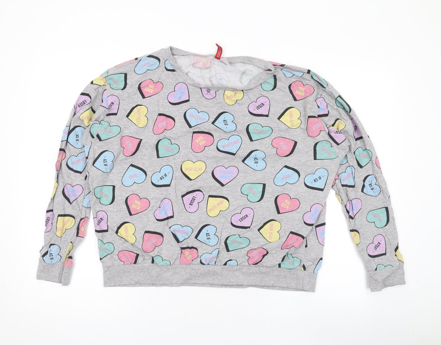Womens UK Size M Divided by H&M Grey Pullover Sweatshirt