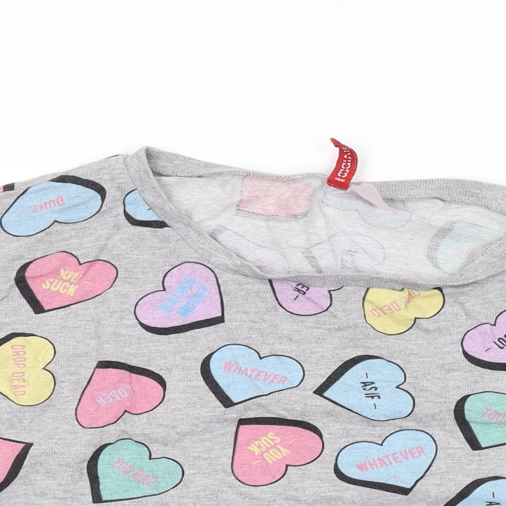 Womens UK Size M Divided by H&M Grey Pullover Sweatshirt