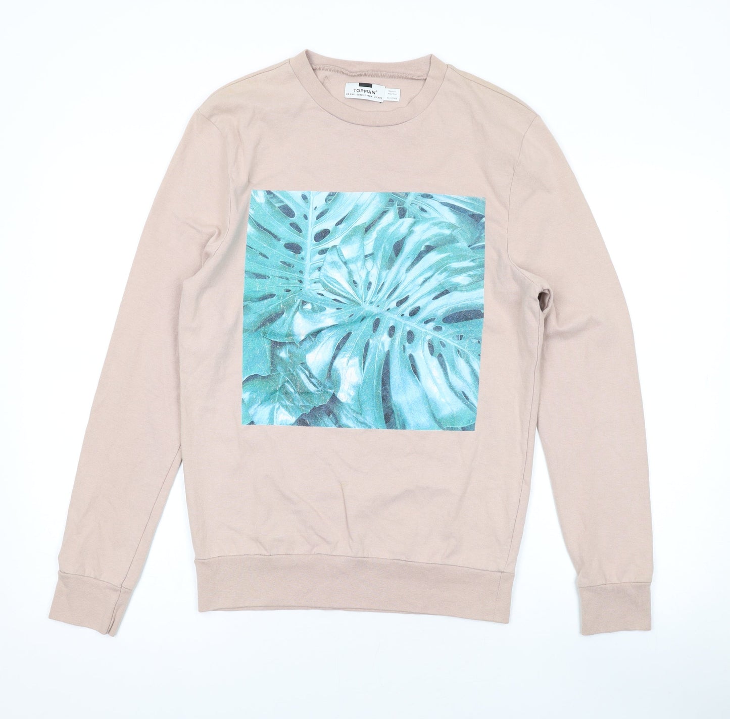 Topman Mens Pink Cotton Pullover Sweatshirt Size XS