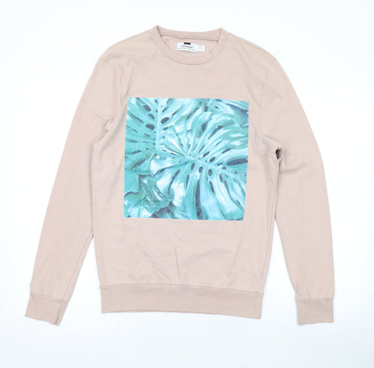Topman Mens Pink Cotton Pullover Sweatshirt Size XS
