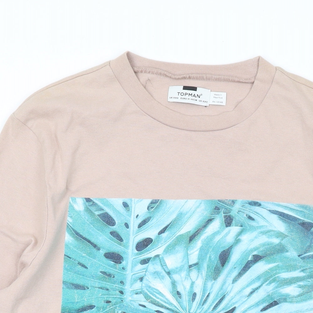 Topman Mens Pink Cotton Pullover Sweatshirt Size XS