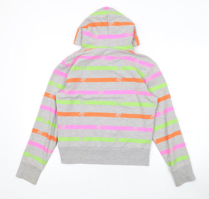 Henleys Womens Multicoloured Striped Cotton Pullover Hoodie Size XS Pullover
