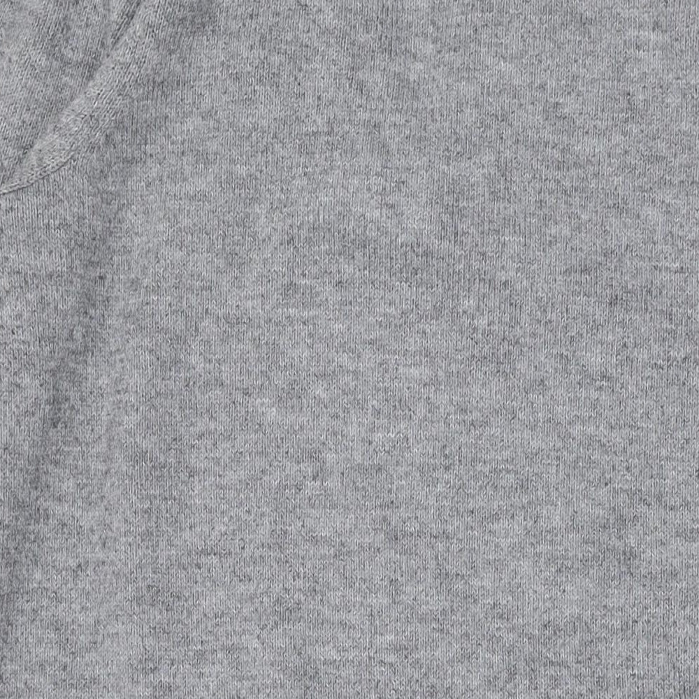 John Lewis Womens Grey V-Neck Acrylic Pullover Jumper Size L