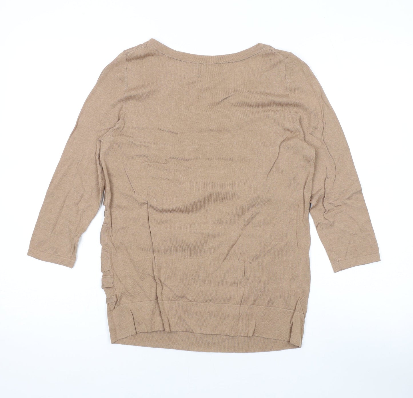 Womens UK Size 12 Pure Brown Pullover Jumper