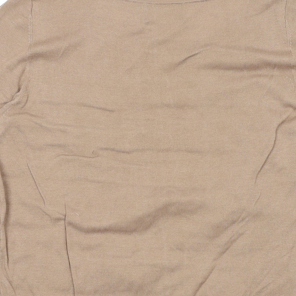 Womens UK Size 12 Pure Brown Pullover Jumper