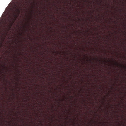 Kronstadt Mens Purple Round Neck Cotton Pullover Jumper Size S Long Sleeve
