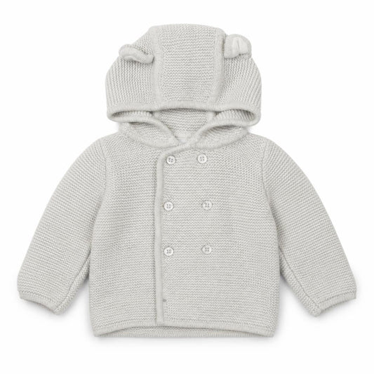 The White Company Baby Grey Coir Cardigan Jumper Size 3-6 Months Button
