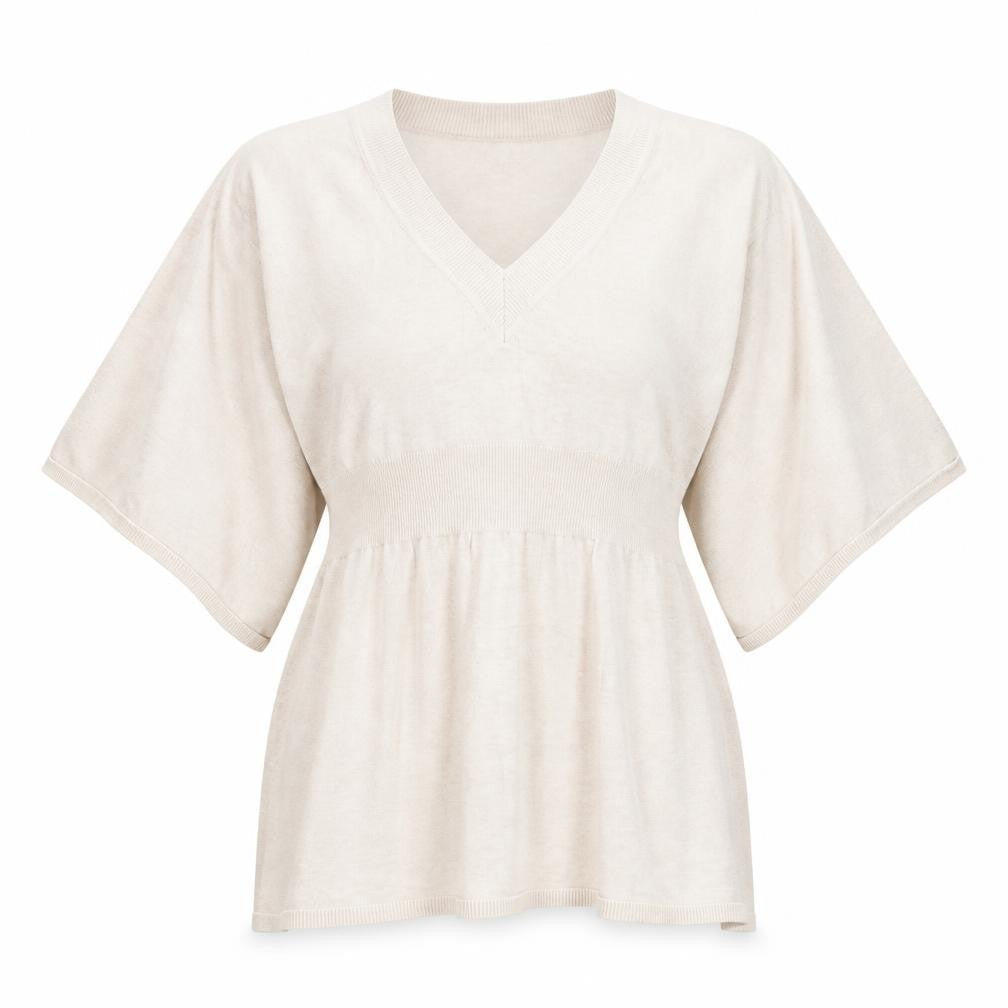 Womens UK Size 12 Love Knitwear Beige Pullover Jumper