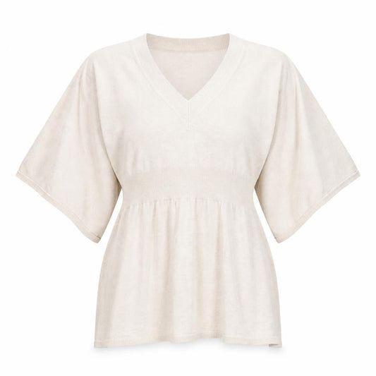 Womens UK Size 12 Love Knitwear Beige Pullover Jumper