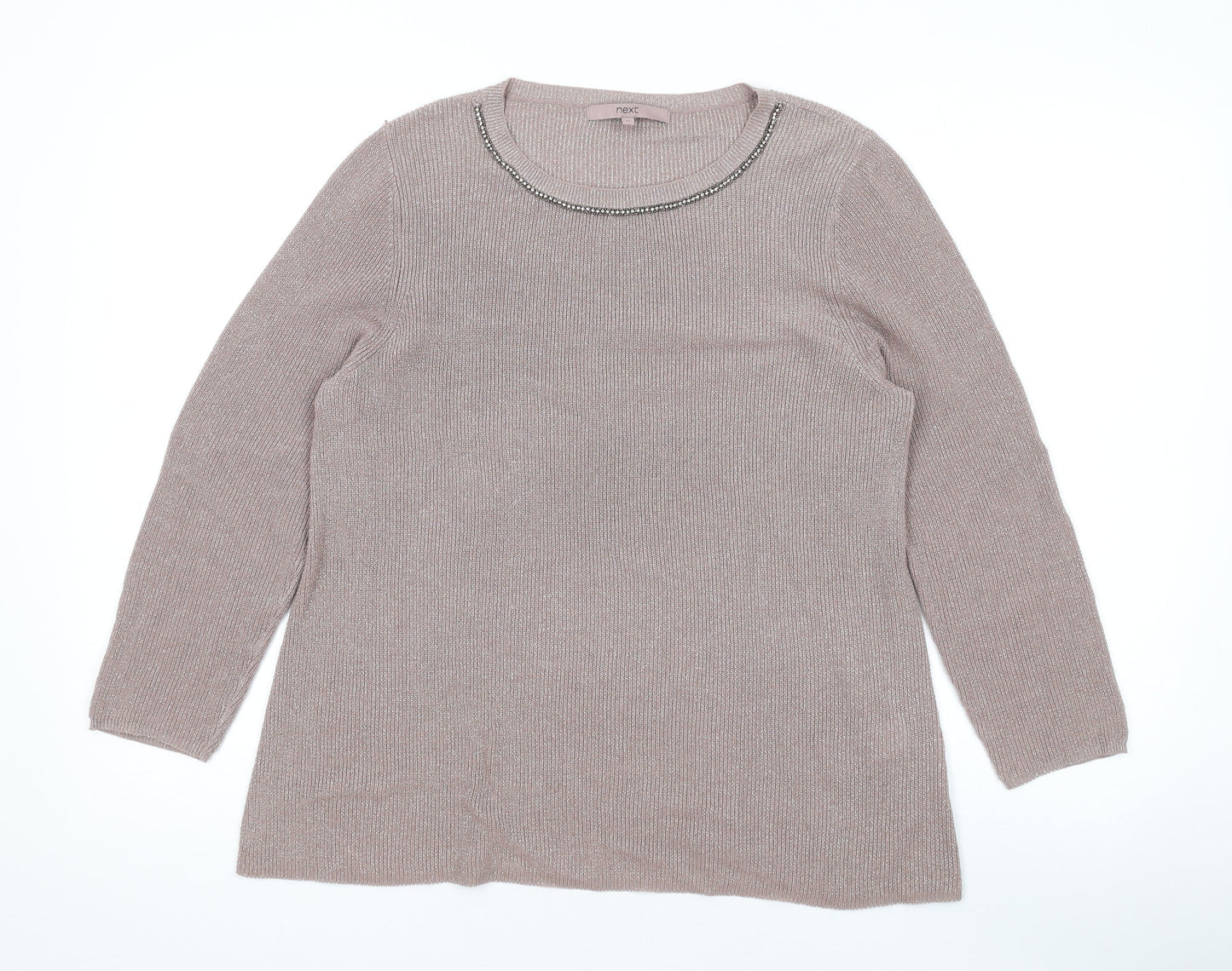 Womens UK Size 12 NEXT Pink Pullover Jumper