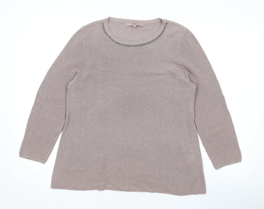 Womens UK Size 12 NEXT Pink Pullover Jumper