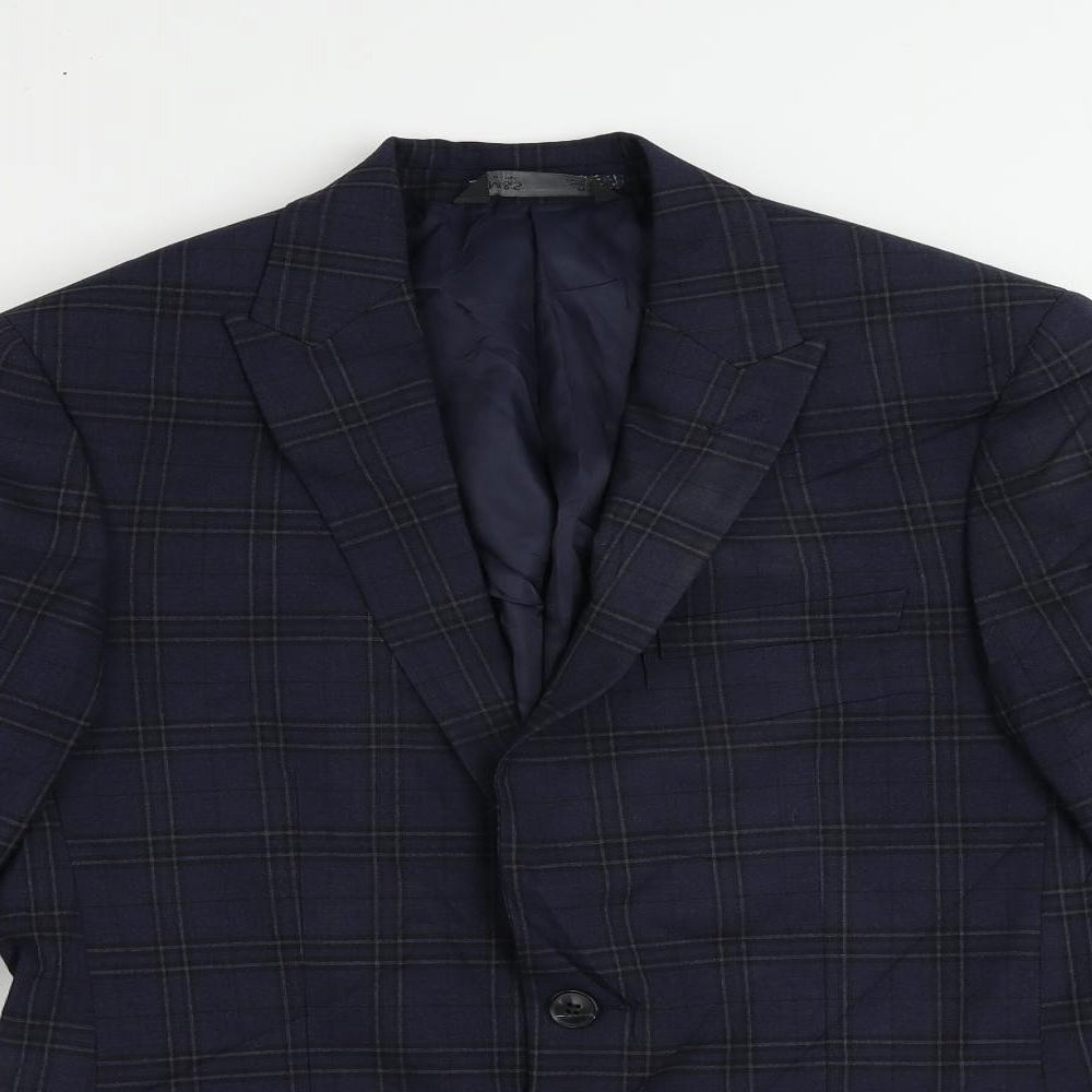 Mens UK Size 38 Marks and Spencer Regular Blue Suit Jacket