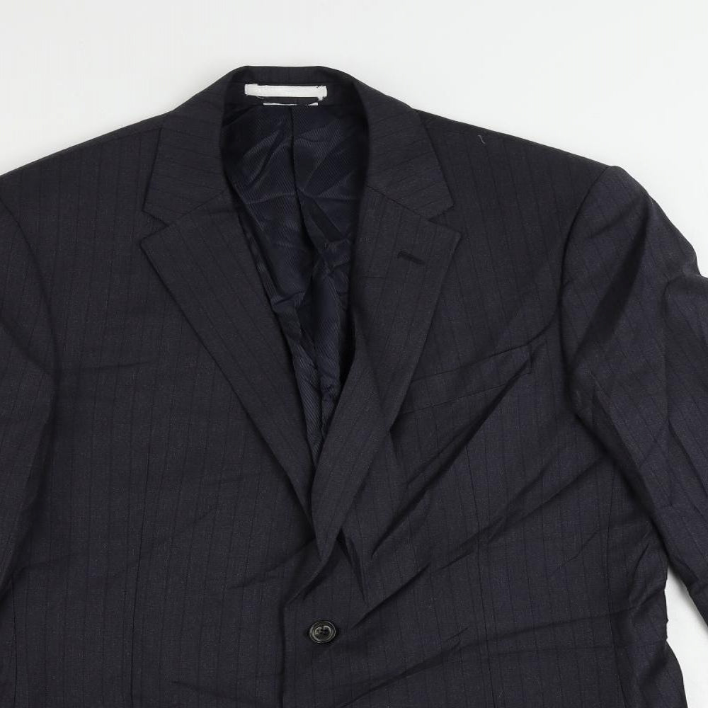 Mens UK Size 42 Marks and Spencer Regular Blue Suit Jacket