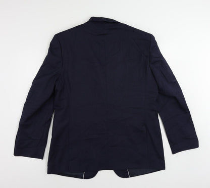 Marks and Spencer Mens Blue Polyester Jacket Suit Jacket Size 42 Regular