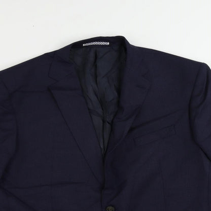 Marks and Spencer Mens Blue Polyester Jacket Suit Jacket Size 42 Regular