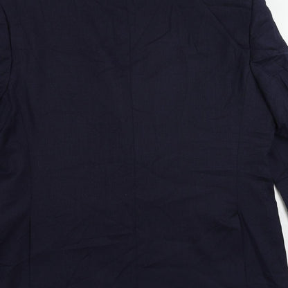 Marks and Spencer Mens Blue Polyester Jacket Suit Jacket Size 42 Regular