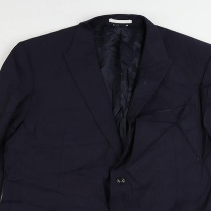 Mens UK Size 46 Marks and Spencer Regular Blue Suit Jacket