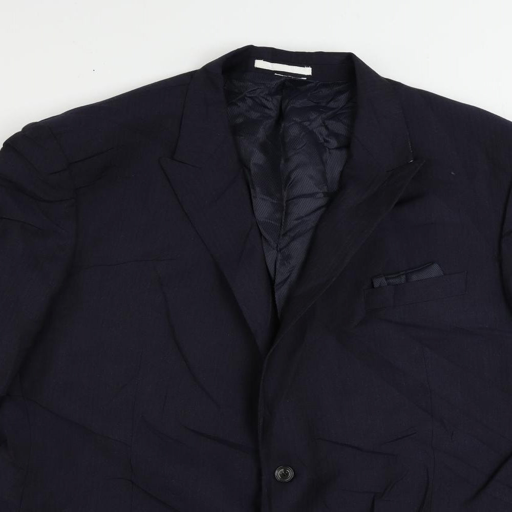 Mens UK Size 48 Marks and Spencer Regular Blue Suit Jacket