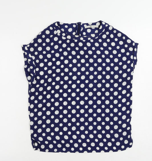 Womens UK Size 6 NEXT Blue Basic Blouse