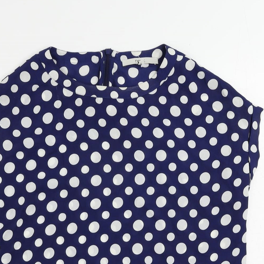 Womens UK Size 6 NEXT Blue Basic Blouse