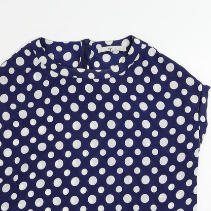 Womens UK Size 6 NEXT Blue Basic Blouse