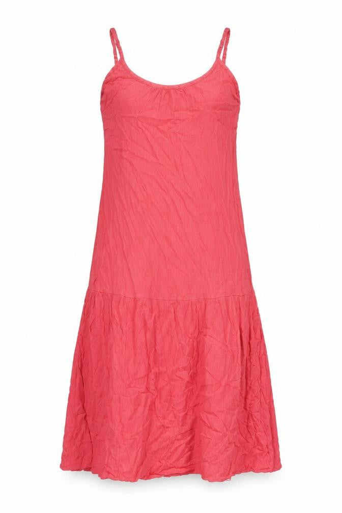 Marks and Spencer Womens Pink Viscose Slip Dress Size 6 Round Neck Pullover