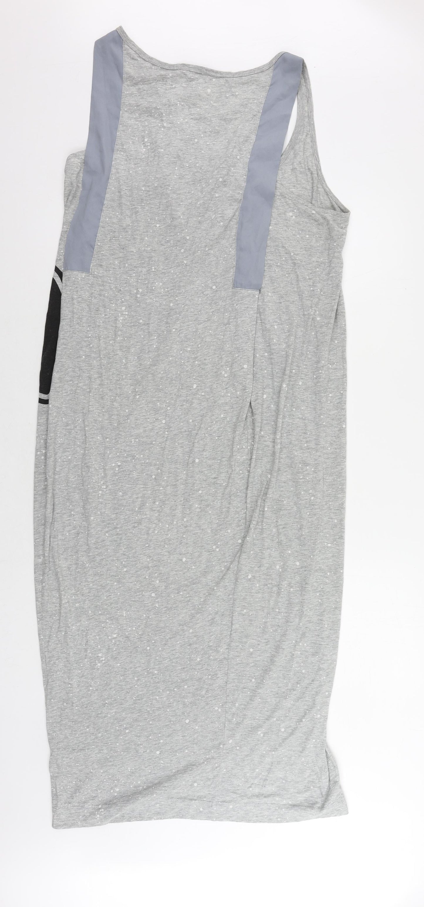 G-Star Raw Womens Grey Cotton Tank Dress Size L Scoop Neck Pullover