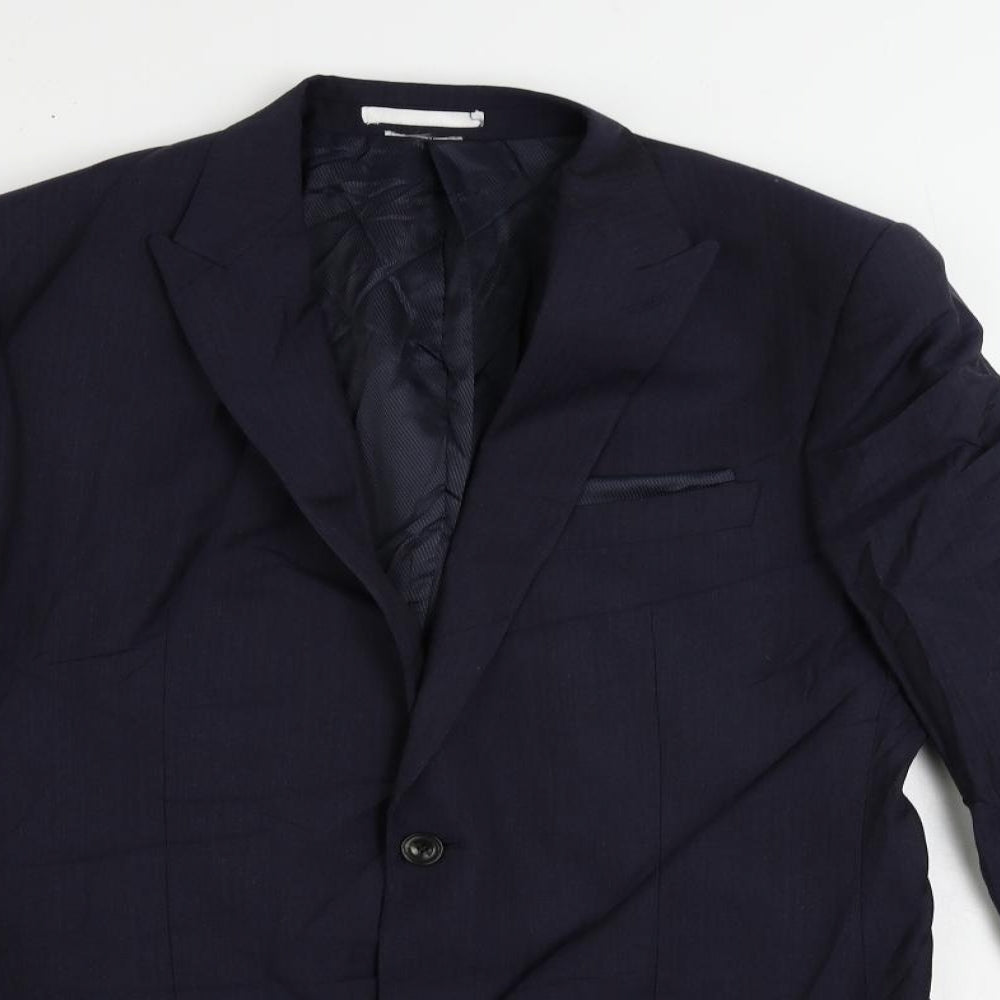 Mens UK Size 40 Marks and Spencer Regular Blue Suit Jacket