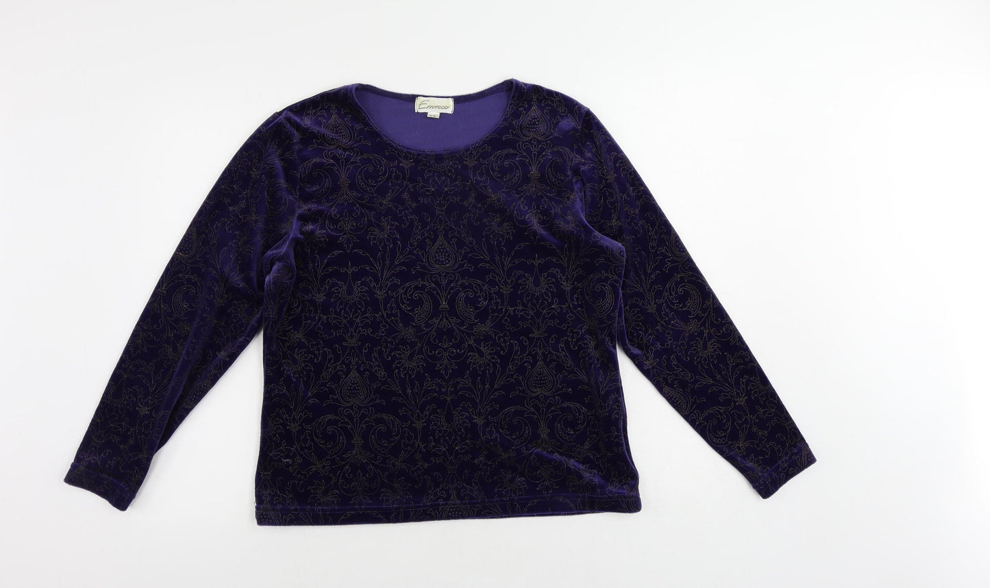 Womens UK Size 8 Emreco Purple Basic Blouse