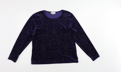 Womens UK Size 8 Emreco Purple Basic Blouse