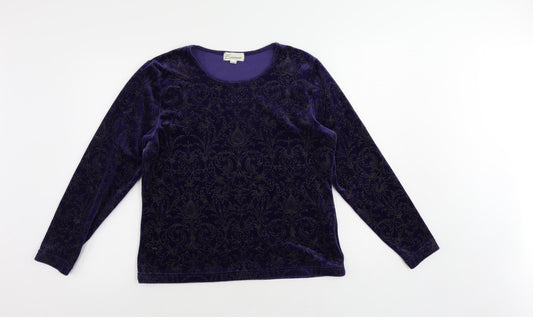 Womens UK Size 8 Emreco Purple Basic Blouse