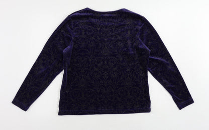 Womens UK Size 8 Emreco Purple Basic Blouse