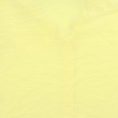 Womens UK Size 8 Planet Yellow Basic Button-Up