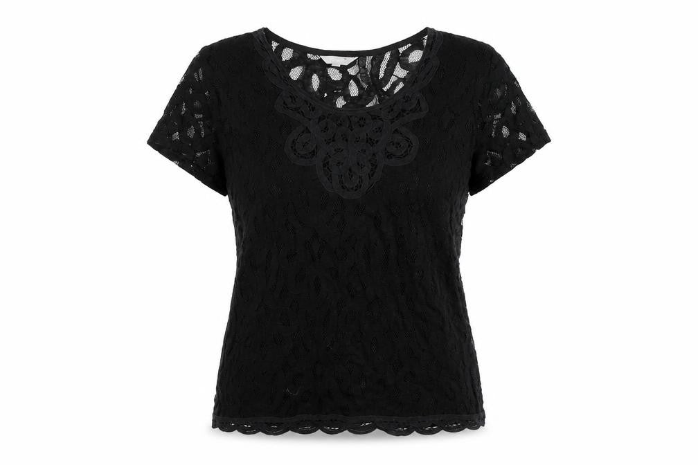 Womens UK Size 10 Per Una Black Basic Blouse