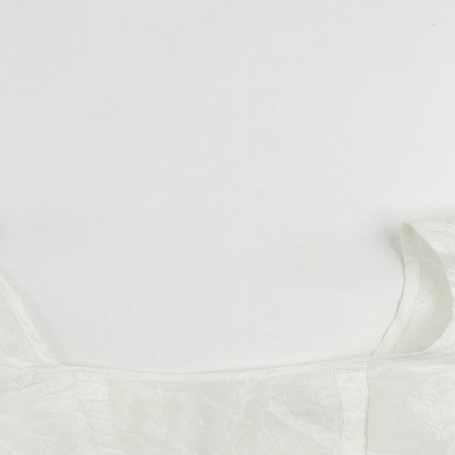 Womens UK Size 8 Topshop White Cropped Blouse